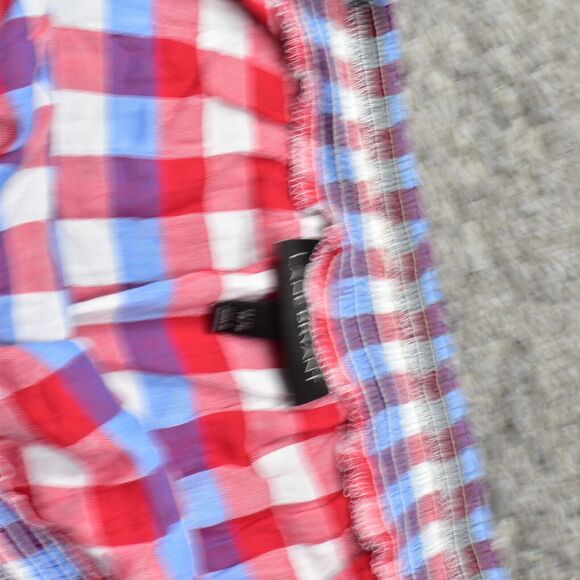 Lane Bryant Red and Blue Plaid Off-Shoulder Top - Picture 8 of 8